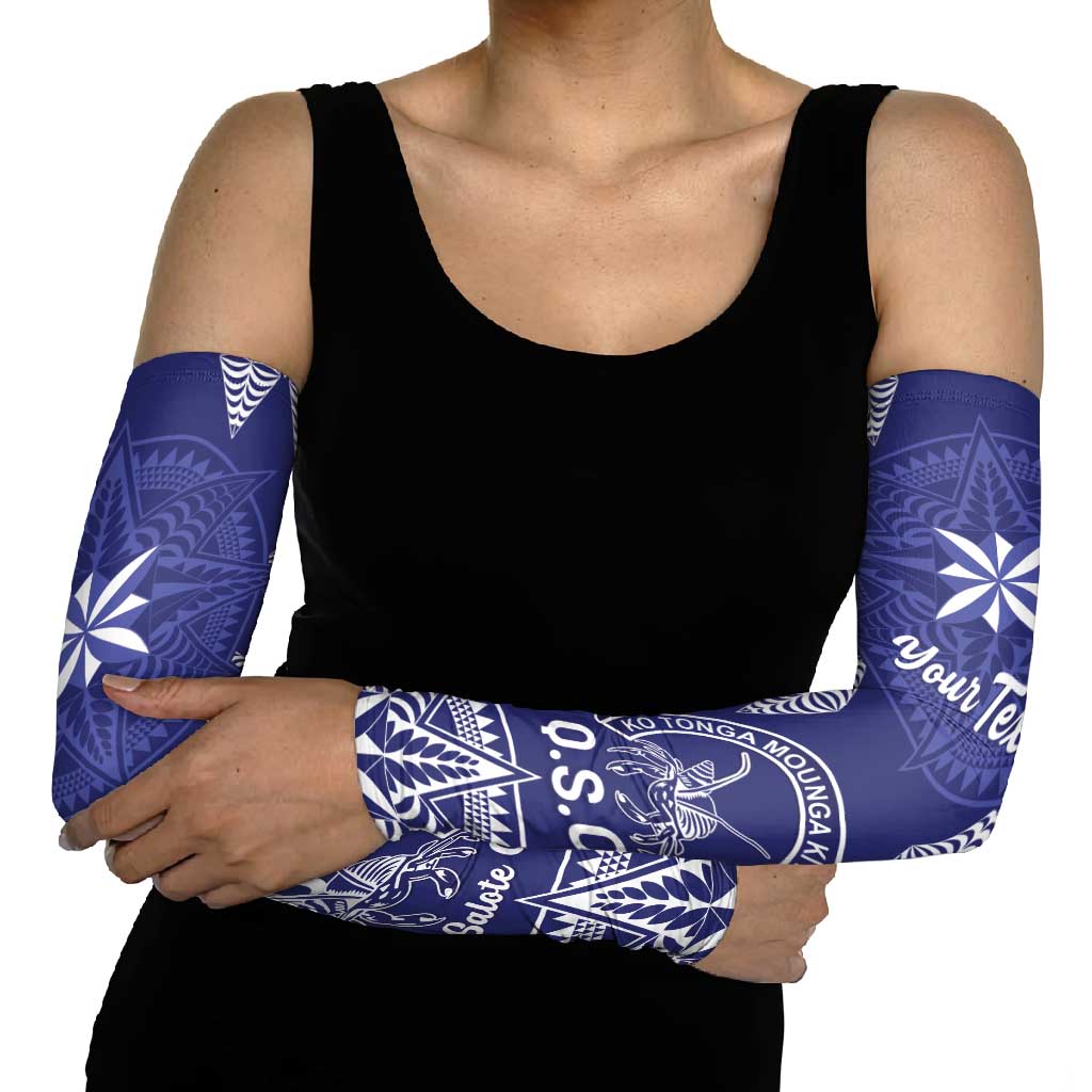 Personalised Queen Salote College Centenary Arm Sleeves Tongan Kupesi Pattern - Polynesian Pride