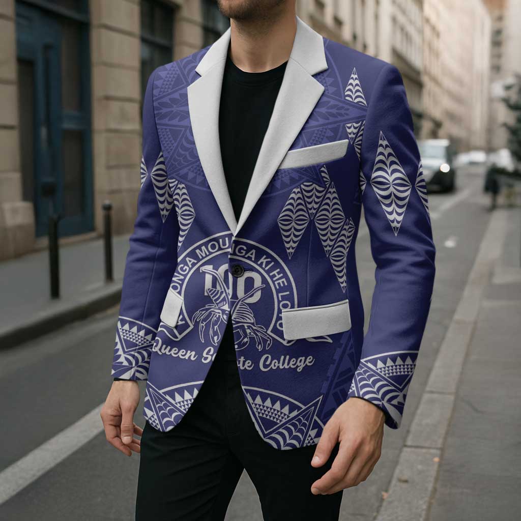 Personalised Queen Salote College Centenary Blazer Tongan Kupesi Pattern - Polynesian Pride