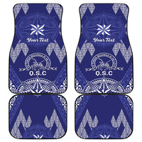 Personalised Queen Salote College Centenary Car Mats Tongan Kupesi Pattern - Polynesian Pride