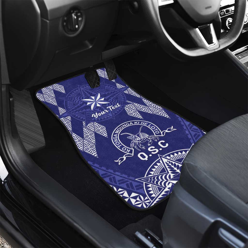 Personalised Queen Salote College Centenary Car Mats Tongan Kupesi Pattern - Polynesian Pride