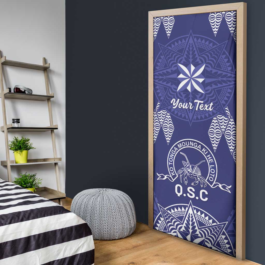 Personalised Queen Salote College Centenary Door Cover Tongan Kupesi Pattern - Polynesian Pride