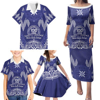 Personalised Queen Salote College Centenary Family Matching Puletasi and Hawaiian Shirt Tongan Kupesi Pattern - Polynesian Pride