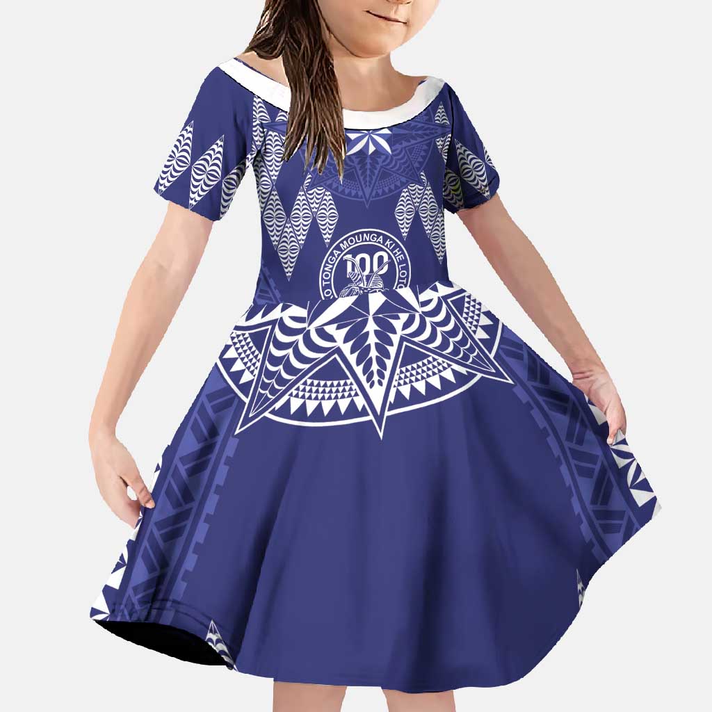 Personalised Queen Salote College Centenary Family Matching Short Sleeve Bodycon Dress and Hawaiian Shirt Tongan Kupesi Pattern - Polynesian Pride