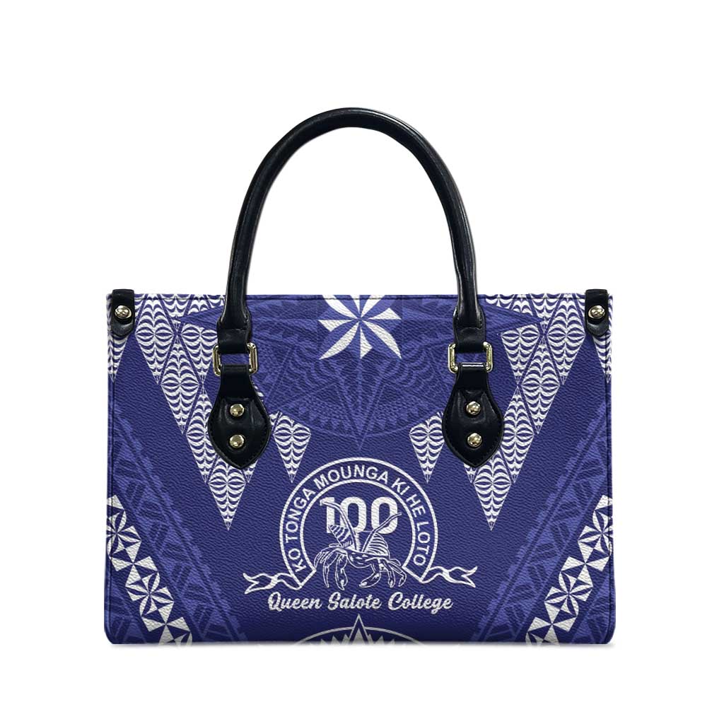 Queen Salote College Centenary Leather Bag Tongan Kupesi Pattern - Polynesian Pride