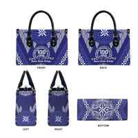 Queen Salote College Centenary Leather Bag Tongan Kupesi Pattern - Polynesian Pride