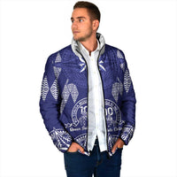 Personalised Queen Salote College Centenary Padded Jacket Tongan Kupesi Pattern - Polynesian Pride