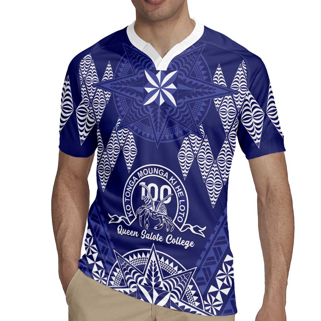 Personalised Queen Salote College Centenary Rugby Jersey Tongan Kupesi Pattern - Polynesian Pride