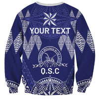 Personalised Queen Salote College Centenary Sweatshirt Tongan Kupesi Pattern - Polynesian Pride