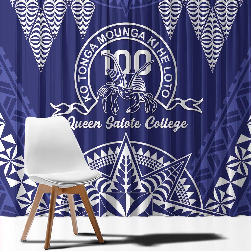 Queen Salote College Centenary Window Curtain Tongan Kupesi Pattern - Polynesian Pride