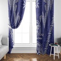 Queen Salote College Centenary Window Curtain Tongan Kupesi Pattern - Polynesian Pride