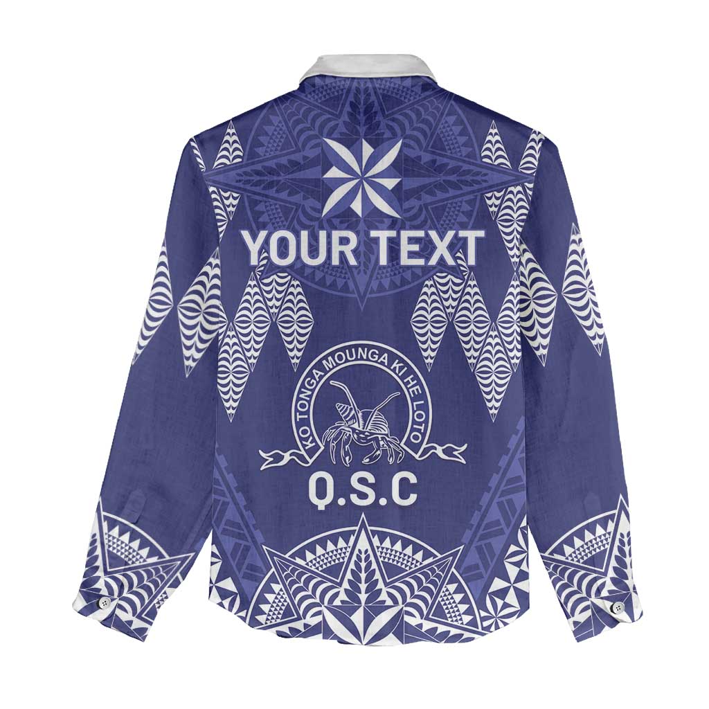 Personalised Queen Salote College Centenary Women Casual Shirt Tongan Kupesi Pattern - Polynesian Pride