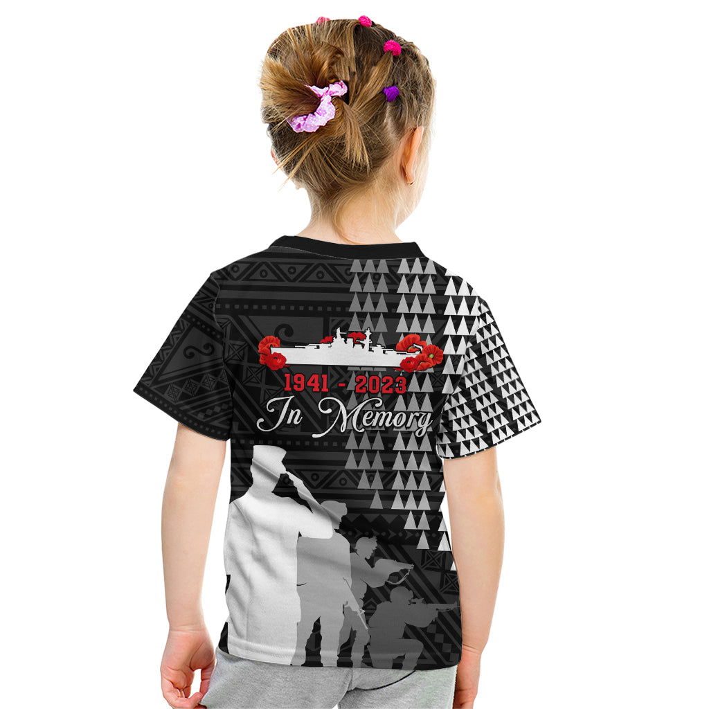 Pearl Harbor Remembrance Day Kid T Shirt USS Arizona In Memory With Polynesian Pattern LT05 - Polynesian Pride
