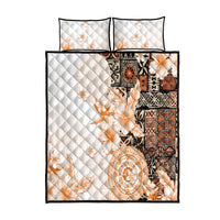 Fiji Quilt Bed Set Masi Tapa Pattern Brown LT05 Brown - Polynesian Pride