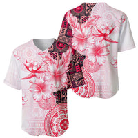 Fiji Baseball Jersey Masi Tapa Pattern Red LT05 - Polynesian Pride