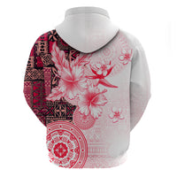 Fiji Hoodie Masi Tapa Pattern Red LT05 - Polynesian Pride