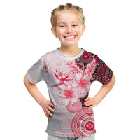 Fiji Kid T Shirt Masi Tapa Pattern Red LT05 Red - Polynesian Pride