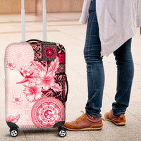Fiji Luggage Cover Masi Tapa Pattern Red LT05 Red - Polynesian Pride