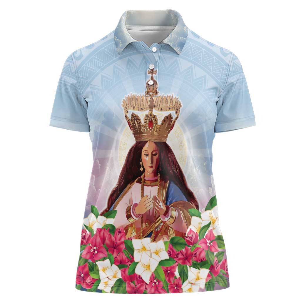 Guam Patroness Women Polo Shirt The Legend Santa Marian Kamalen