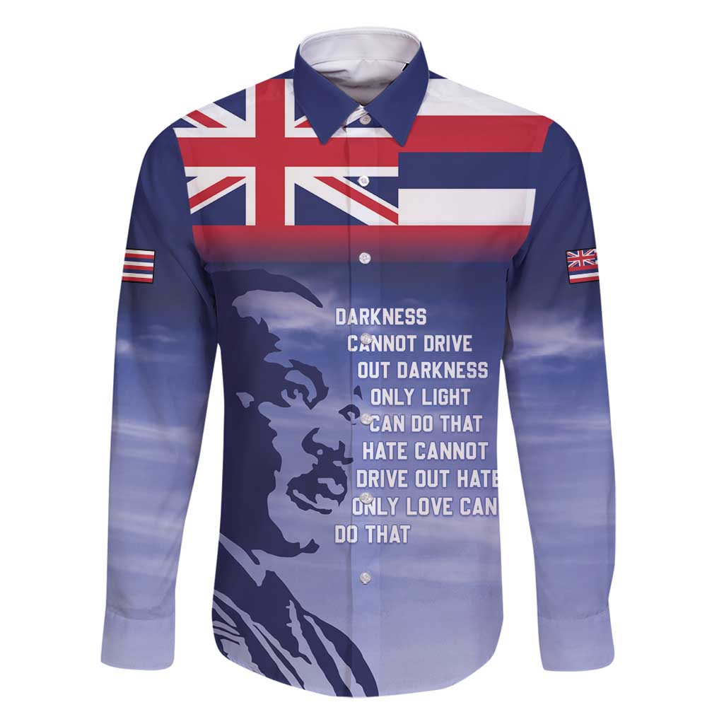 Hawaii MLK Day Family Matching Long Sleeve Bodycon Dress and Hawaiian Shirt