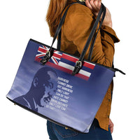 Hawaii MLK Day Leather Tote Bag