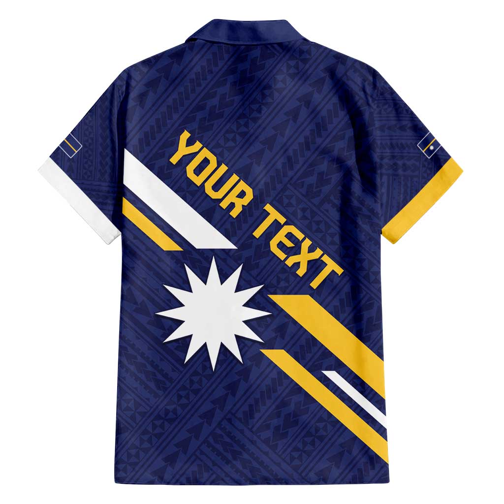 Personalised Happy Nauru Independence Day Family Matching Summer Maxi Dress and Hawaiian Shirt Polynesian Pattern