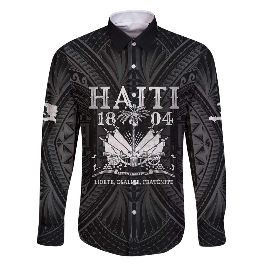 Haiti 1804 Family Matching Off Shoulder Short Dress and Hawaiian Shirt Polynesian Silver Neg Maron