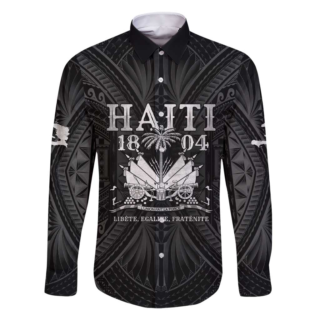 Haiti 1804 Family Matching Short Sleeve Bodycon Dress and Hawaiian Shirt Polynesian Silver Neg Maron