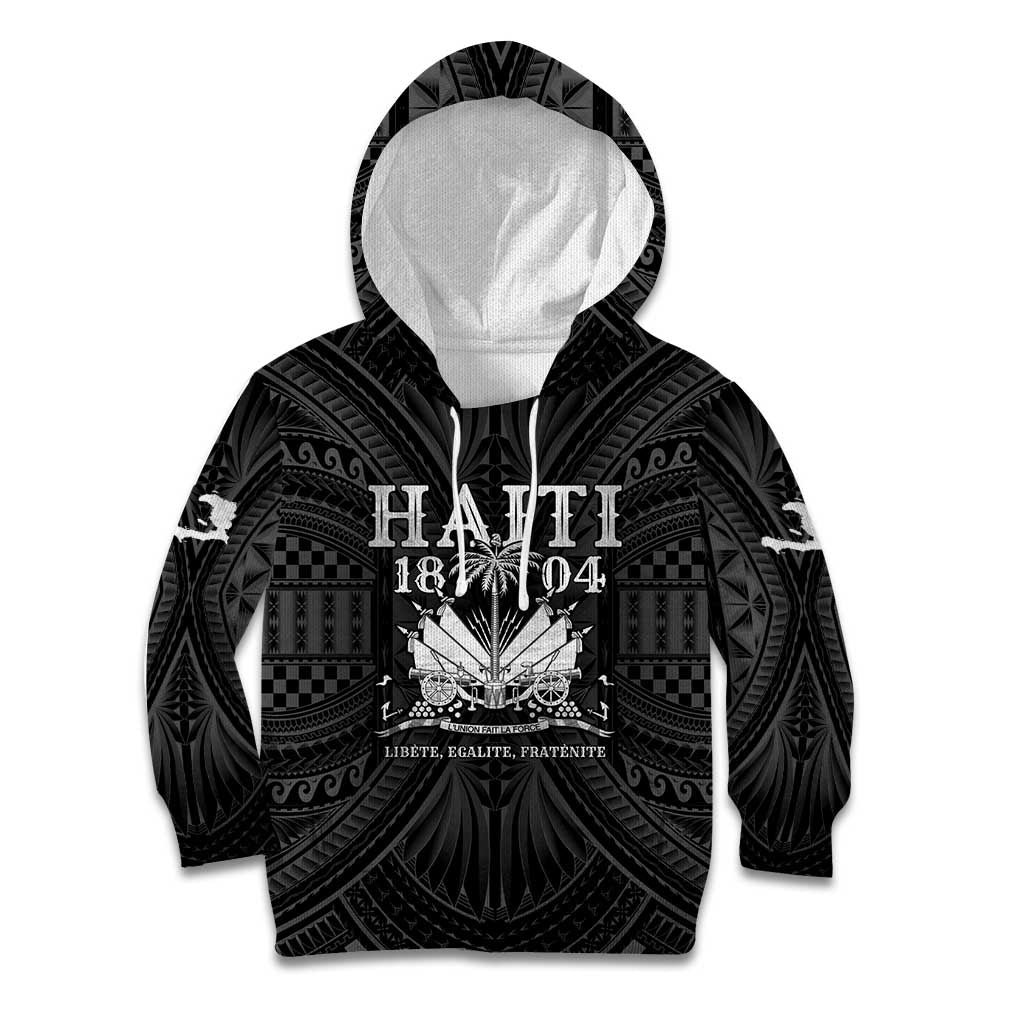 Haiti 1804 Kid Hoodie Polynesian Silver Neg Maron