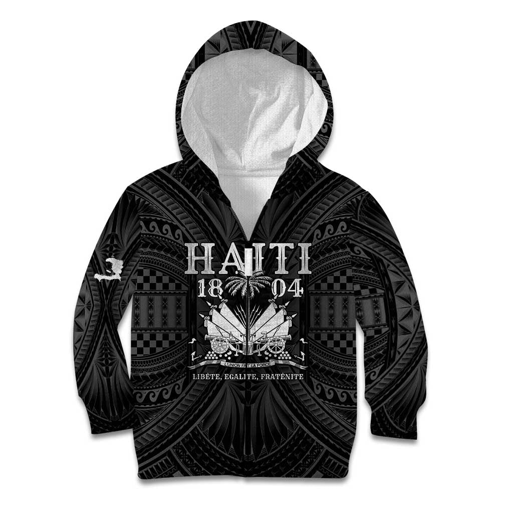 Haiti 1804 Kid Hoodie Polynesian Silver Neg Maron