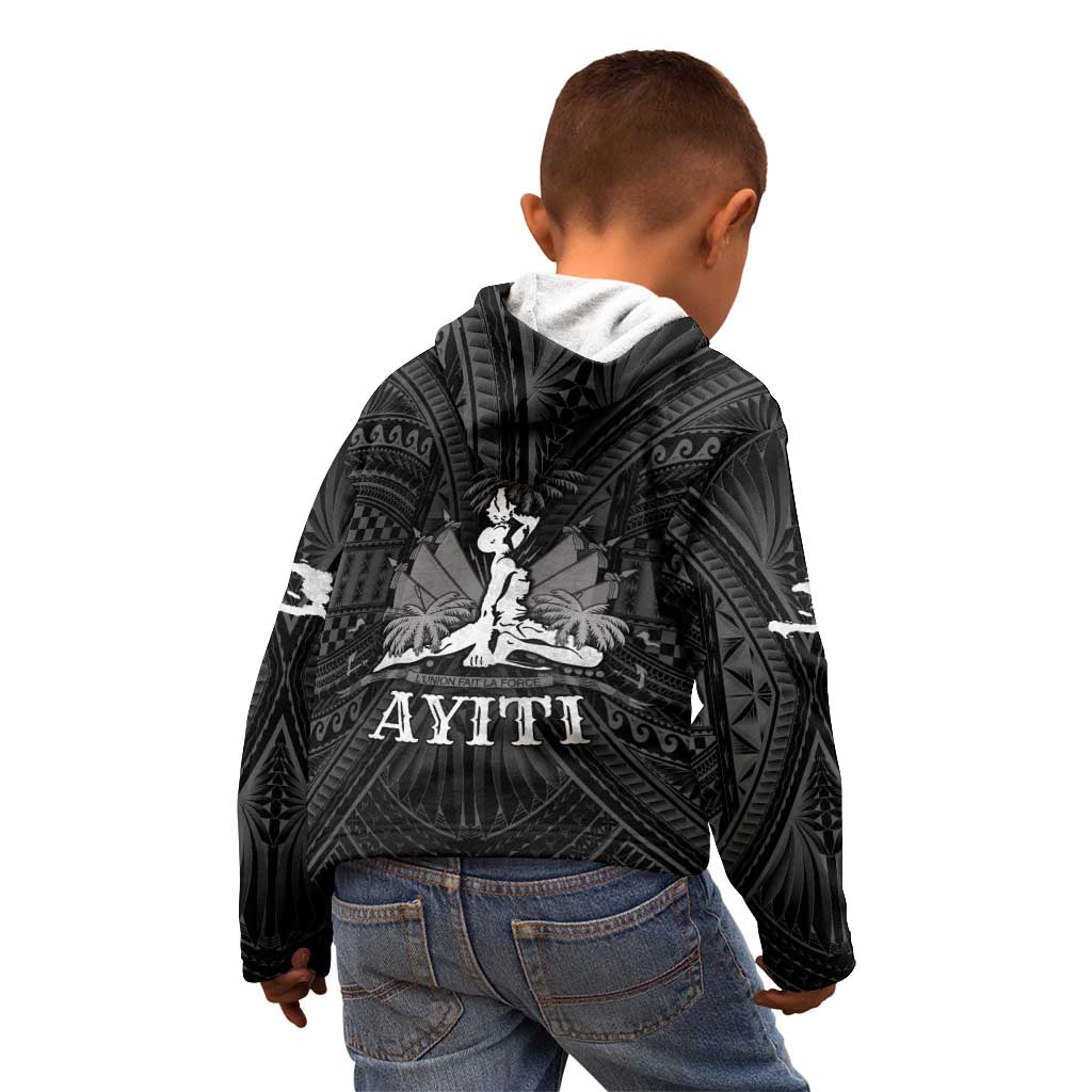 Haiti 1804 Kid Hoodie Polynesian Silver Neg Maron