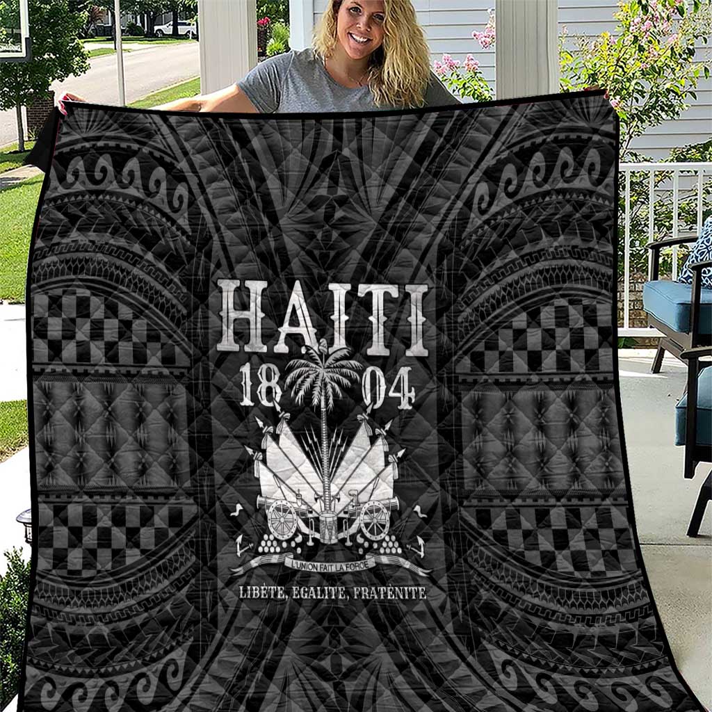 Haiti 1804 Quilt Polynesian Silver Neg Maron LT05 Silver - Polynesian Pride