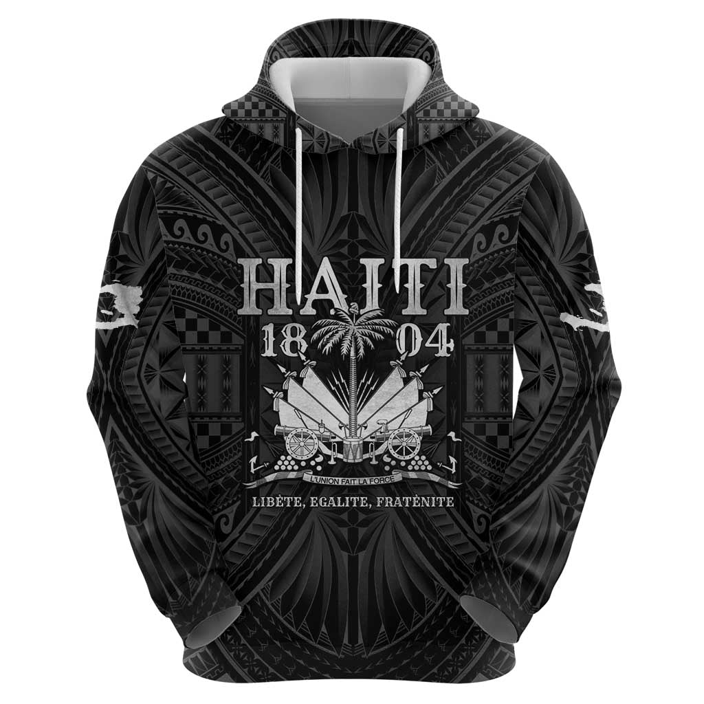 Haiti 1804 Zip Hoodie Polynesian Silver Neg Maron