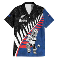 Custom New Zealand Auckland Cricket Family Matching Mermaid Dress and Hawaiian Shirt With Maori Pattern