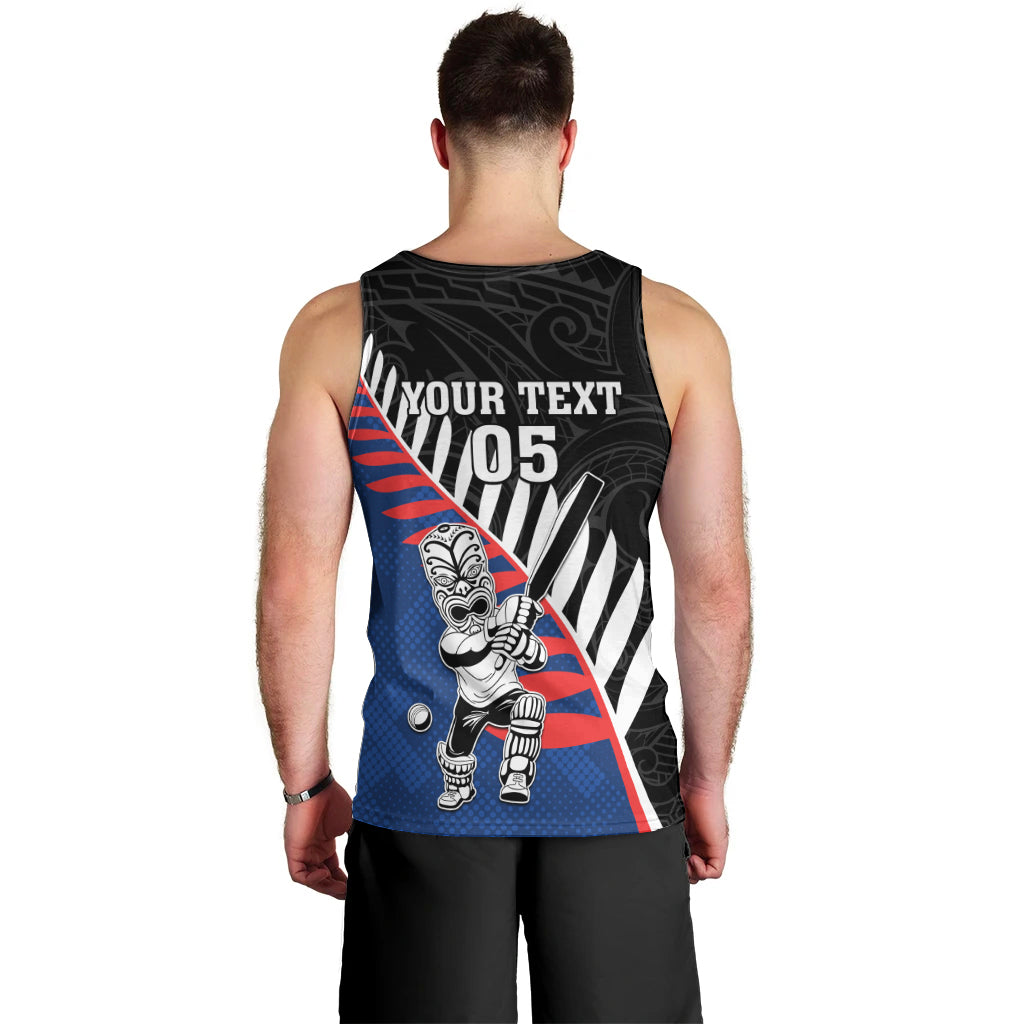Custom New Zealand Auckland Cricket Men Tank Top With Maori Pattern