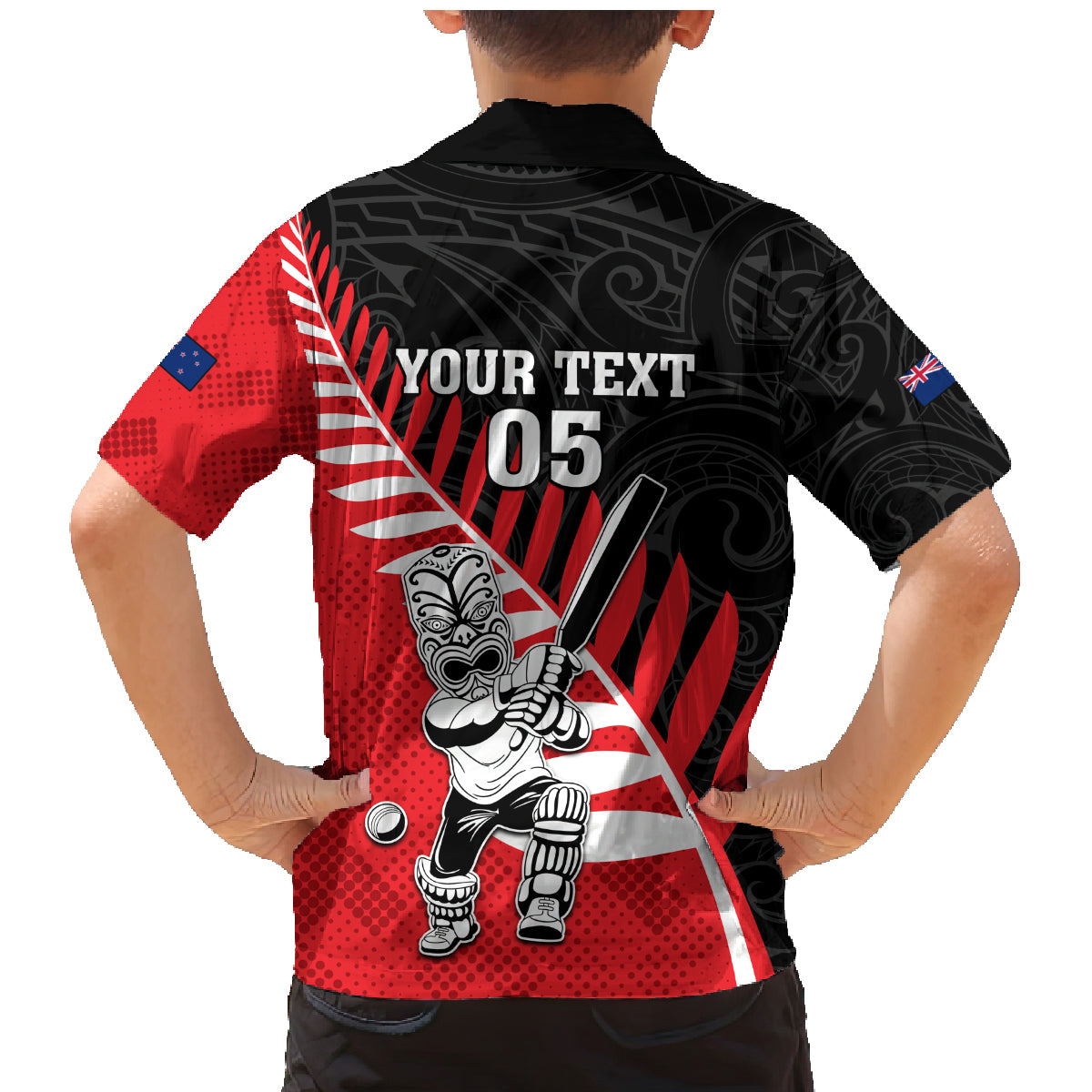 Custom New Zealand Canterbury Cricket Family Matching Mermaid Dress and Hawaiian Shirt With Maori Pattern