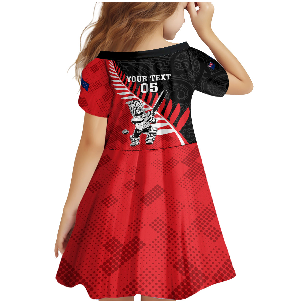 Custom New Zealand Canterbury Cricket Family Matching Mermaid Dress and Hawaiian Shirt With Maori Pattern