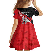 Custom New Zealand Canterbury Cricket Family Matching Short Sleeve Bodycon Dress and Hawaiian Shirt With Maori Pattern