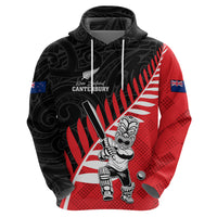 Custom New Zealand Canterbury Cricket Zip Hoodie With Maori Pattern