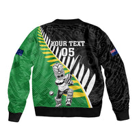 Custom New Zealand Central Districts Cricket Bomber Jacket With Maori Pattern