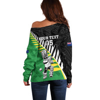 Custom New Zealand Central Districts Cricket Off Shoulder Sweater With Maori Pattern LT05 - Polynesian Pride