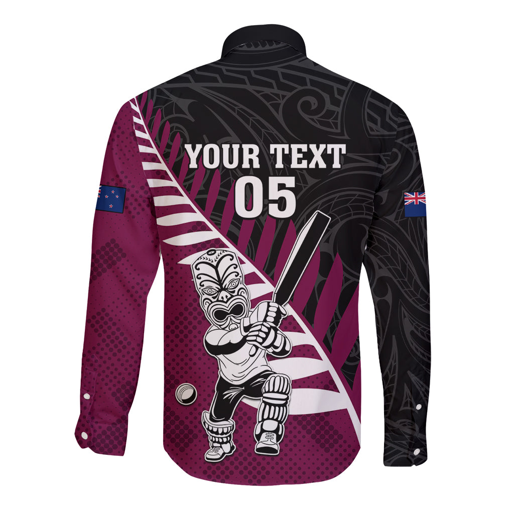 Custom New Zealand Northern Districts Cricket Long Sleeve Button Shirt With Maori Pattern LT05 - Polynesian Pride