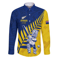 Custom New Zealand Otago Cricket Family Matching Short Sleeve Bodycon Dress and Hawaiian Shirt With Maori Pattern