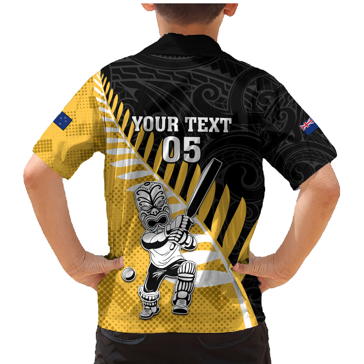 Custom New Zealand Wellington Cricket Family Matching Mermaid Dress and Hawaiian Shirt With Maori Pattern