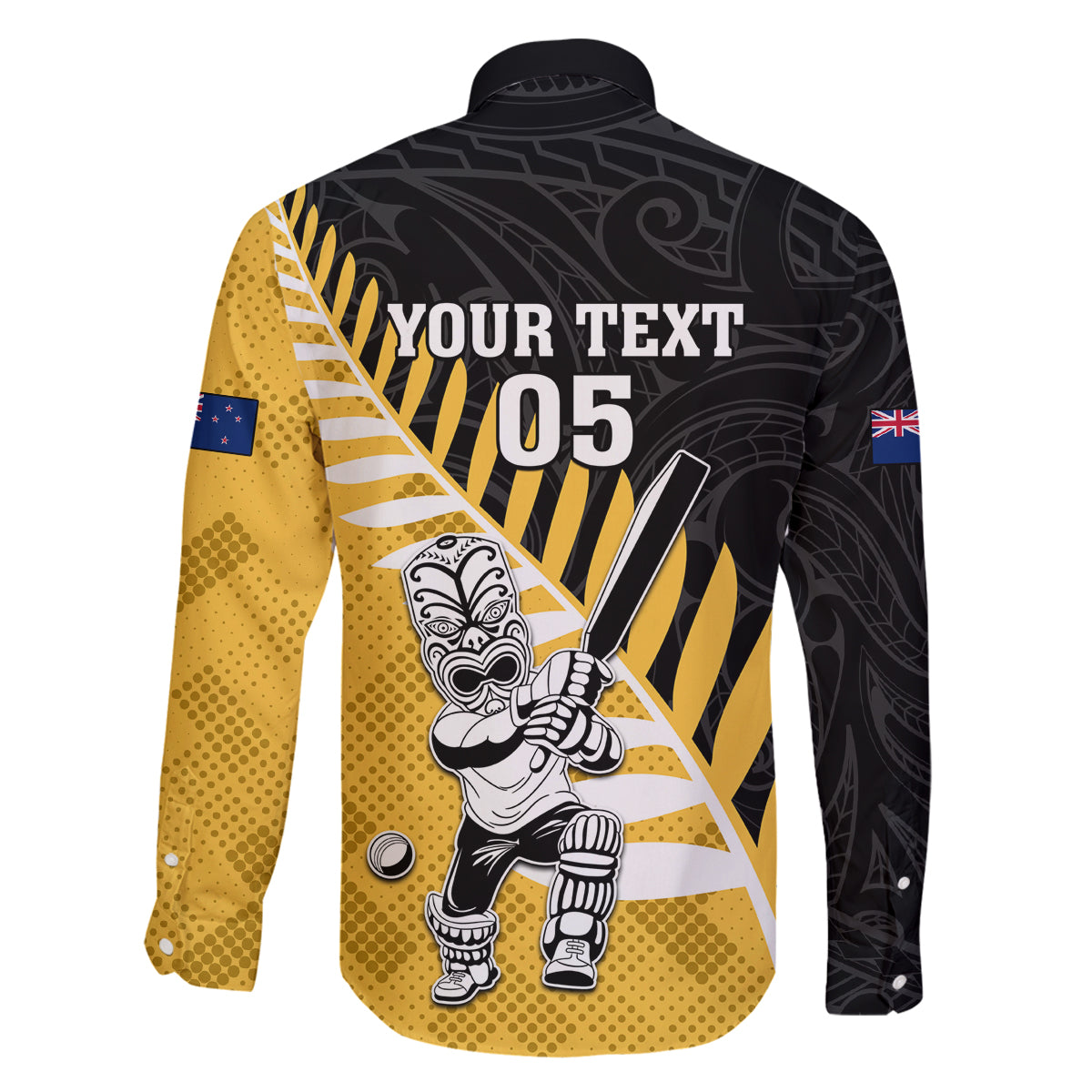 Custom New Zealand Wellington Cricket Family Matching Off The Shoulder Long Sleeve Dress and Hawaiian Shirt With Maori Pattern