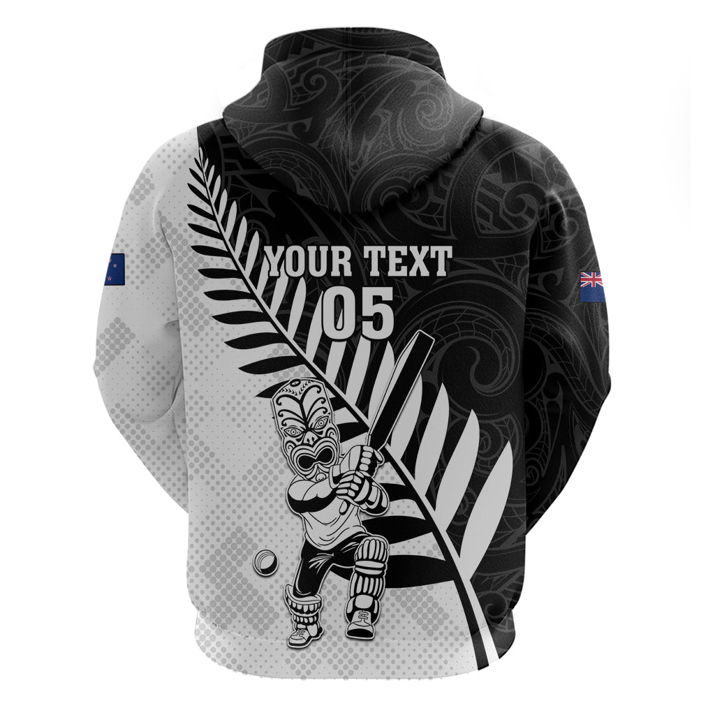 Custom New Zealand Cricket Hoodie With Maori Pattern