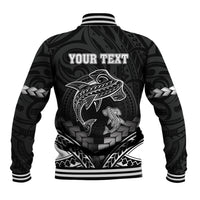 Personalised Happy Father's Day Baseball Jacket I Love You Dad Polynesian Style