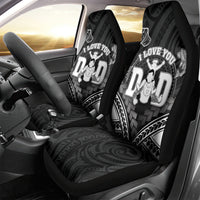 Happy Father's Day Car Seat Cover I Love You Dad Polynesian Style