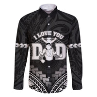 Personalised Happy Father's Day Family Matching Summer Maxi Dress and Hawaiian Shirt I Love You Dad Polynesian Style