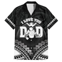 Personalised Happy Father's Day Family Matching Tank Maxi Dress and Hawaiian Shirt I Love You Dad Polynesian Style