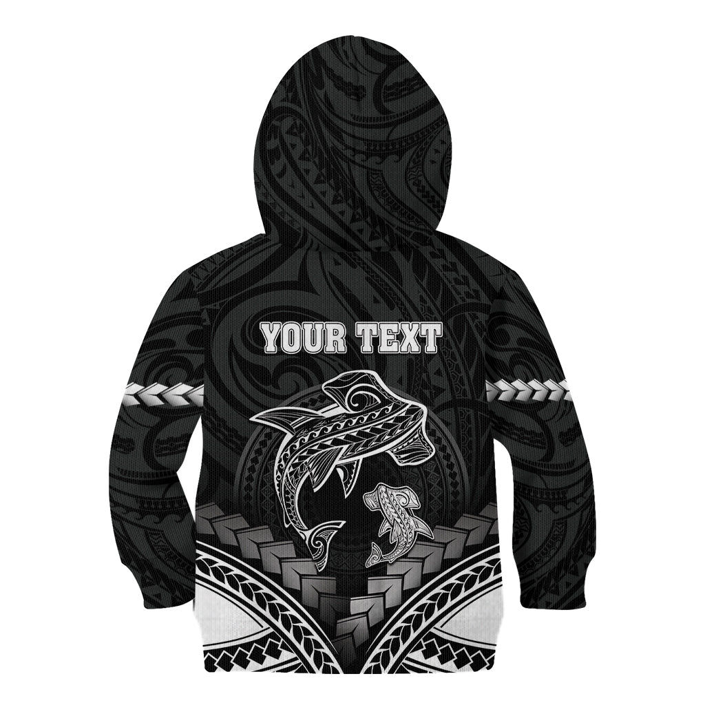Personalised Happy Father's Day Kid Hoodie I Love You Dad Polynesian Style LT05 - Polynesian Pride